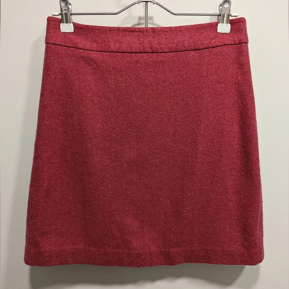 Vintage Heathered Hot Pink Wool Blend Lined Skirt Size 6